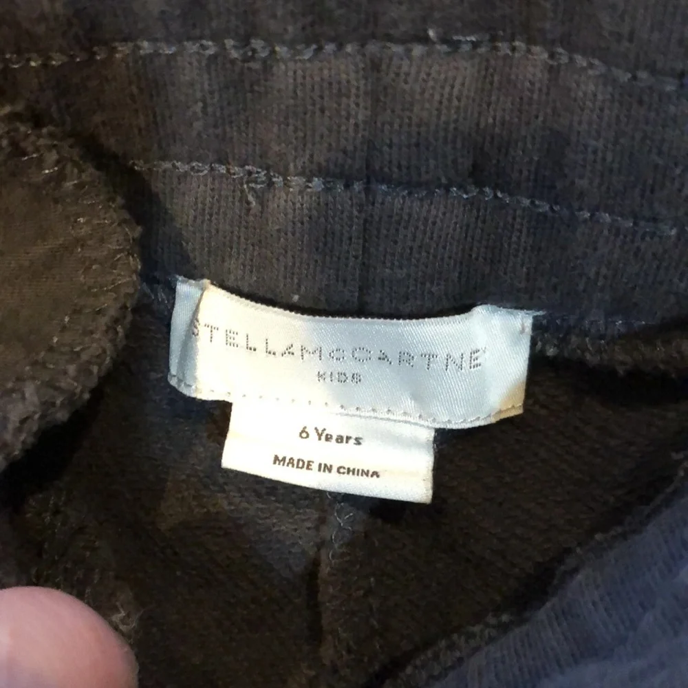 STELLA MCCARTNEY Kids' Contrast Appliquées Sweatpants In Grey and orange